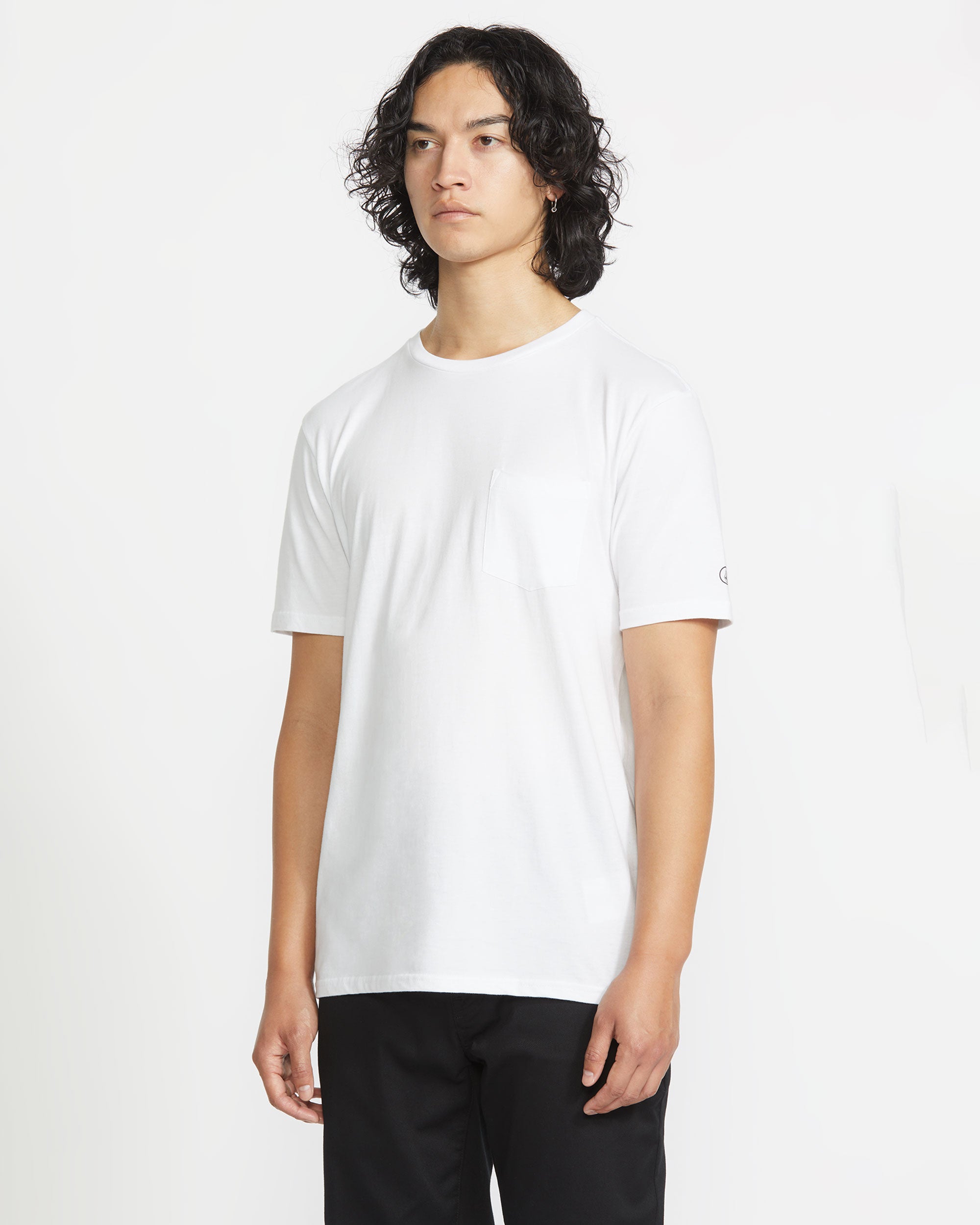 Men's Solid Short Sleeve Shirt Pocket Tee - Image 3