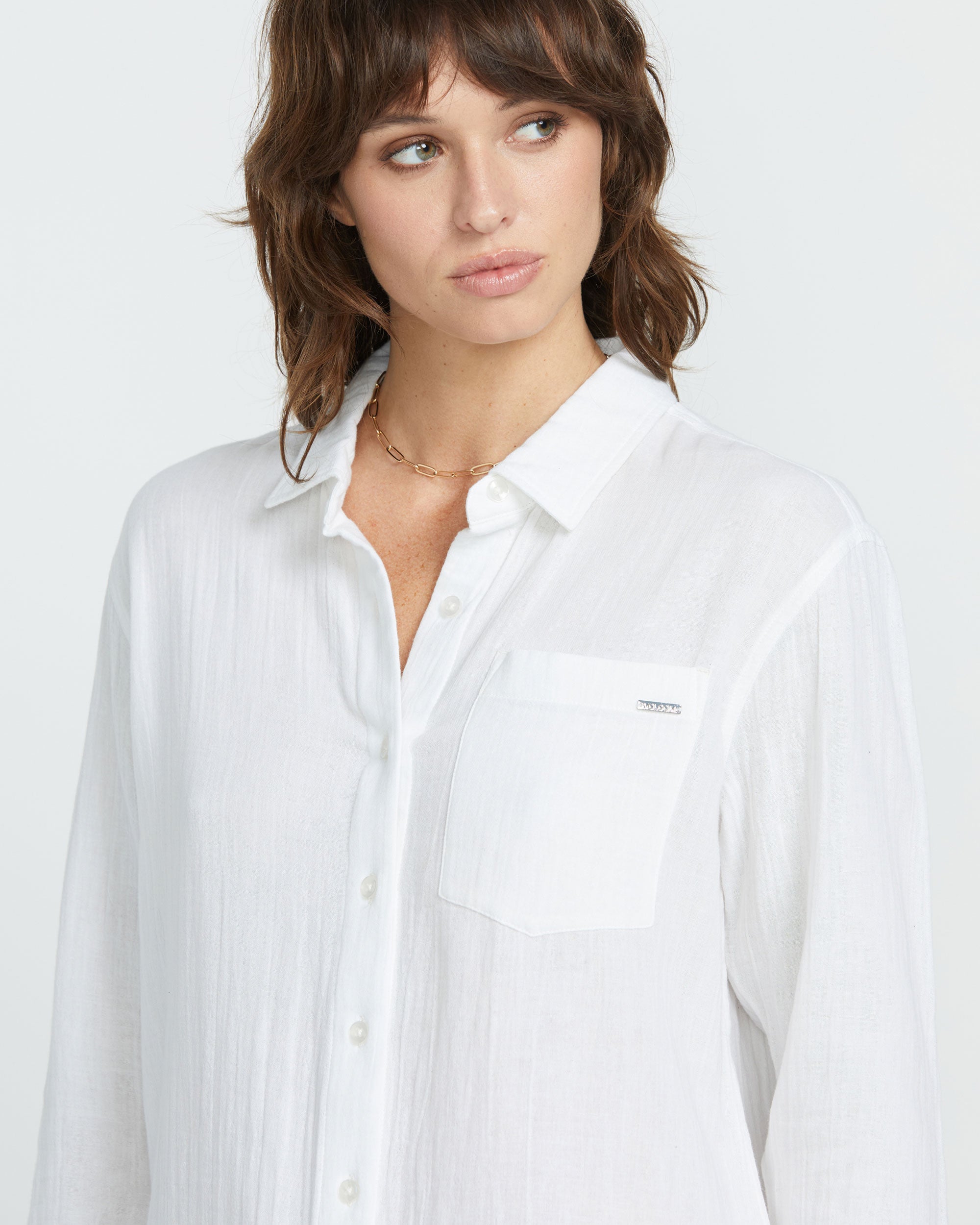 Women's Lil Button Up Long Sleeve Shirt - Image 5
