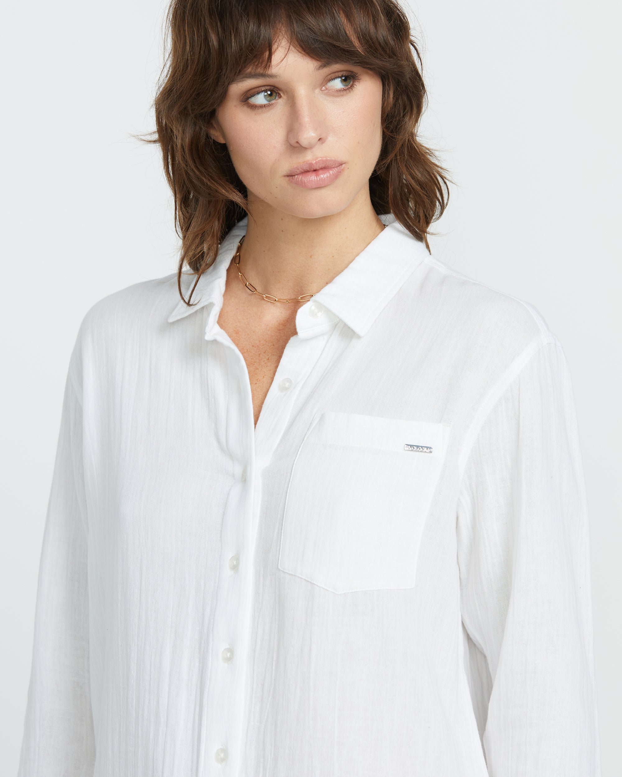 Women's Lil Button Up Long Sleeve Shirt - Image 10